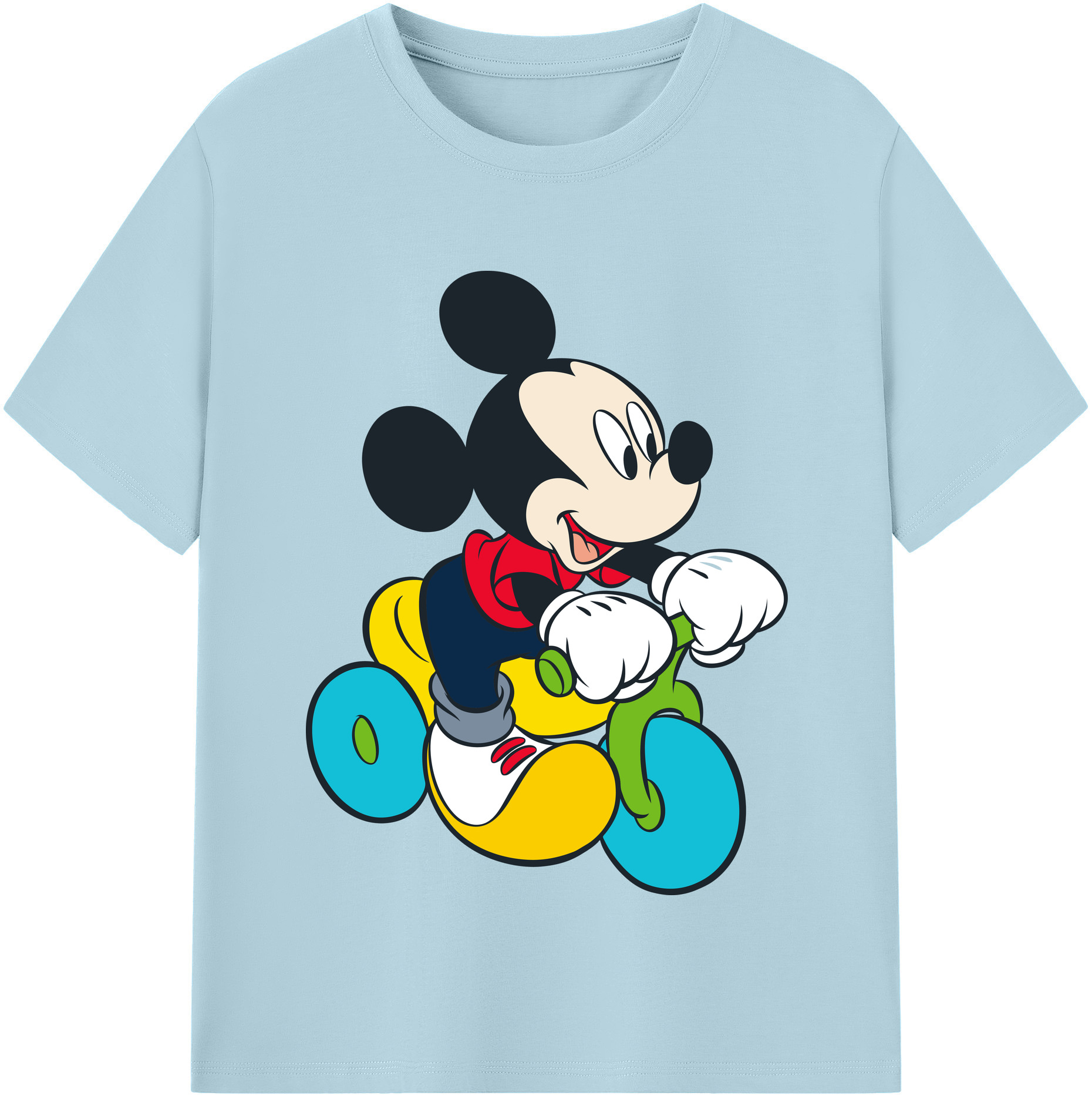 （画像用） ミッキーマウス Mickey Mouse 綿100％半袖Tシャツ（フロントプリント）